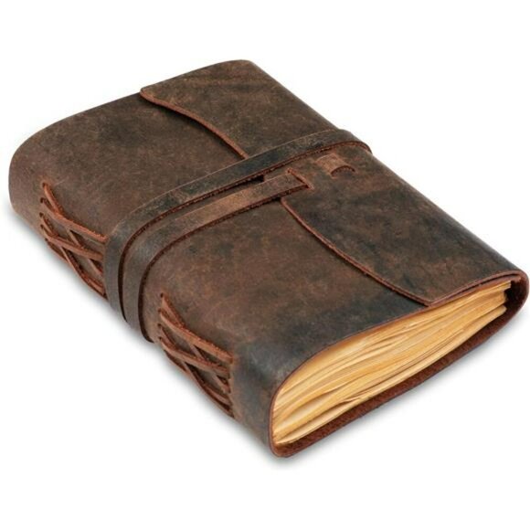 Leather Journal Vintage Writing Notebook Sketchbook Travel Diary 220 Pages - Picture 1 of 7